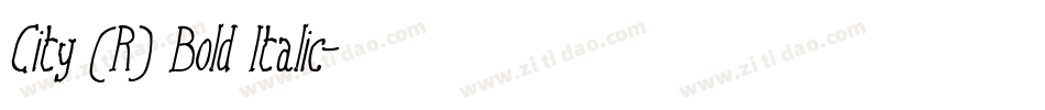 City (R) Bold Italic字体转换